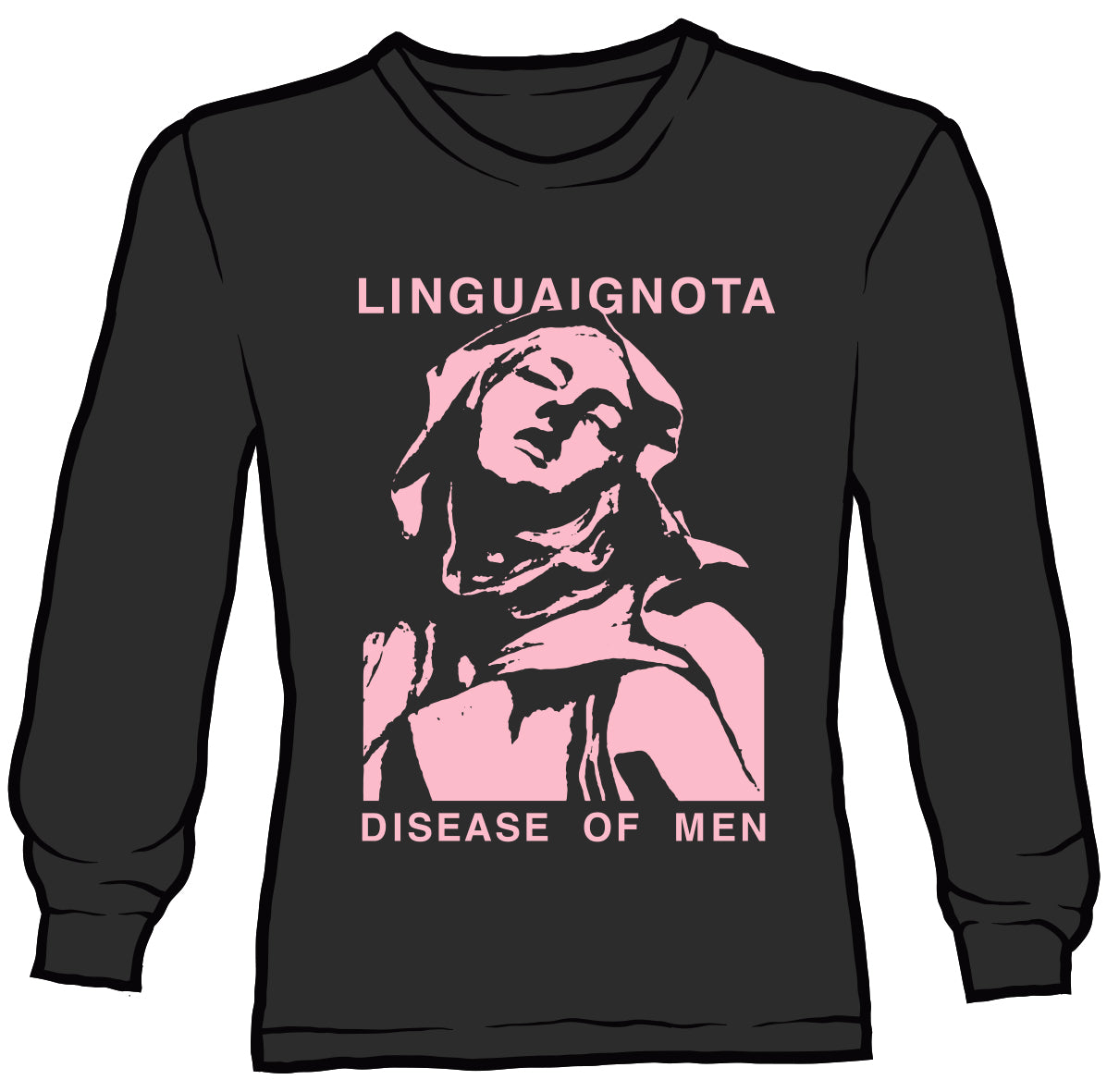 DISEASE OF MEN LONG SLEEVE SHIRT PINK PRINT