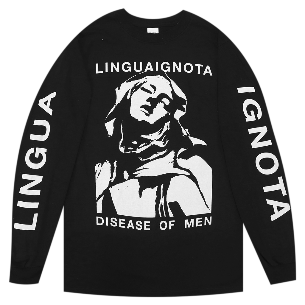 DISEASE OF MEN LONG SLEEVE SHIRT WHITE PRINT