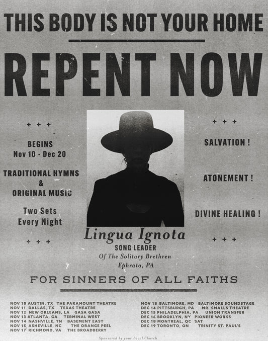 REPENT NOW 2022 TOUR POSTER